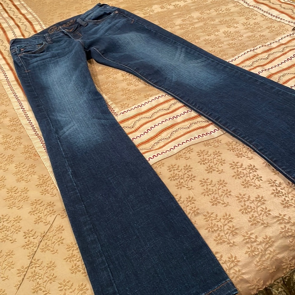 Reese/Delia’s jeans, blue, cotton blend, flared leg, like new, 0R